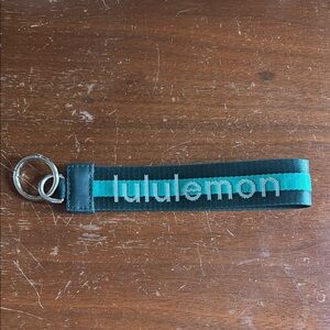 Lululemon Keychain with Teal and Black Design